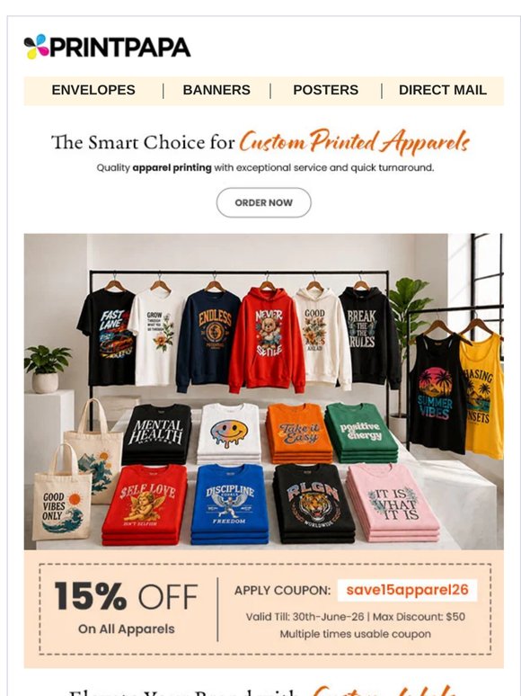 Limited-Time Savings on Apparel & Labels