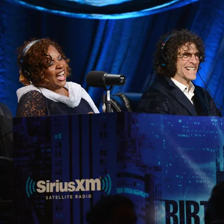 Robin Quivers and Howard Stern attend "Howard Stern's Birthday Bash" presented by SiriusXM at Hammerstein Ballroom on Jan. 31, 2014, in New York City.