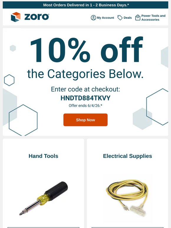 Reminder: Save 10% on select items.