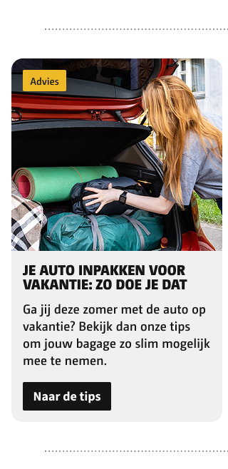 Je auto inpakken voor vakantie