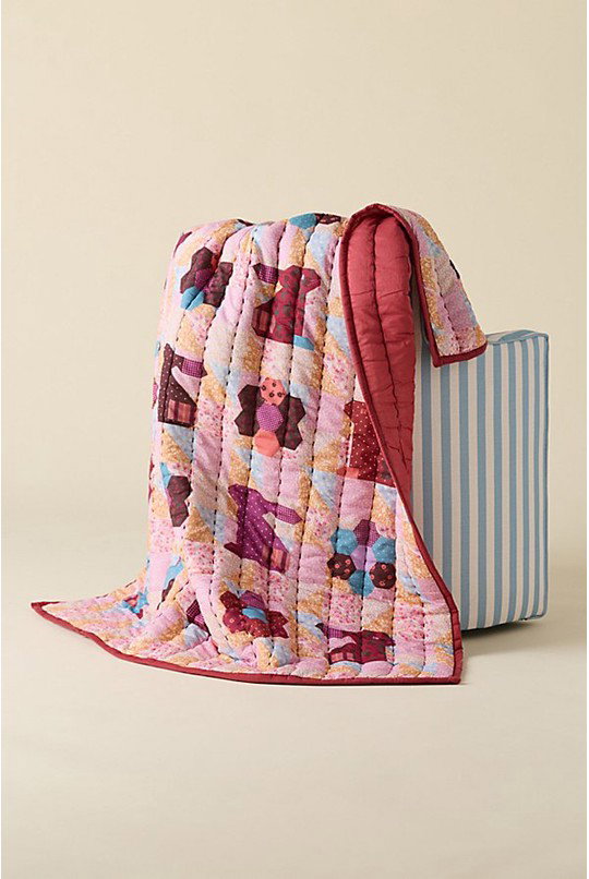 Jasmine Cotton Seed Stitch Quilted Throw Blanket