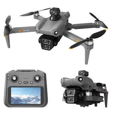 LYZRC L300 Ultra GPS 5G Digital FPV with 4.3inch Touchable LCD Screen Controller 4K HD Dual Camera Servo Gimbal 360° Obstacle Avoidance Brushless Foldable RC Drone Quadcopter RTF
