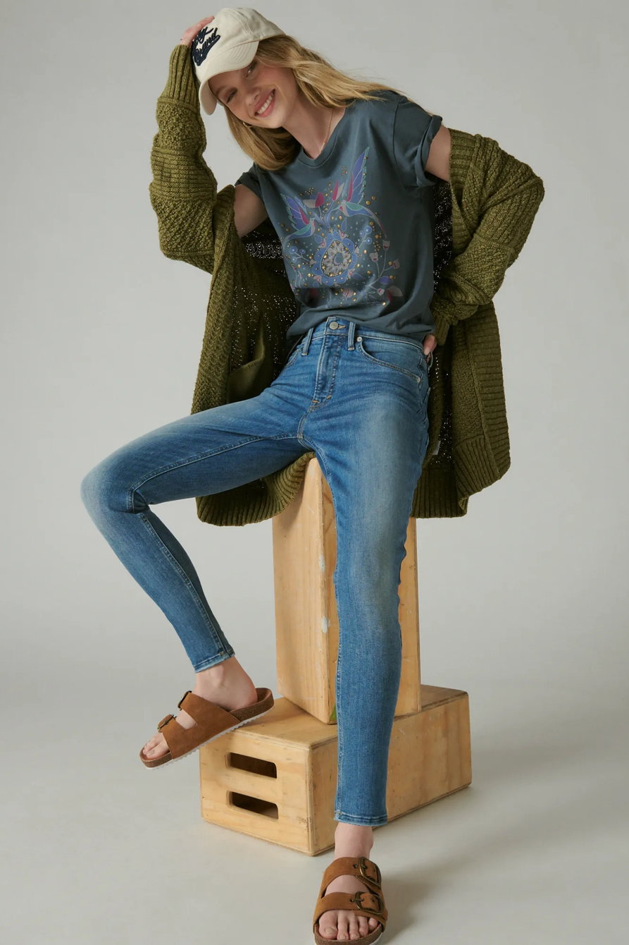 Image of Lucky Brand High Rise Bridgette Skinny - Women's Pants Denim Skinny Jeans in Wanderer