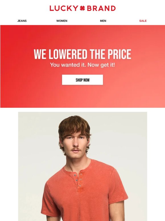YES! The  Weekend Jersey Henley is on sale