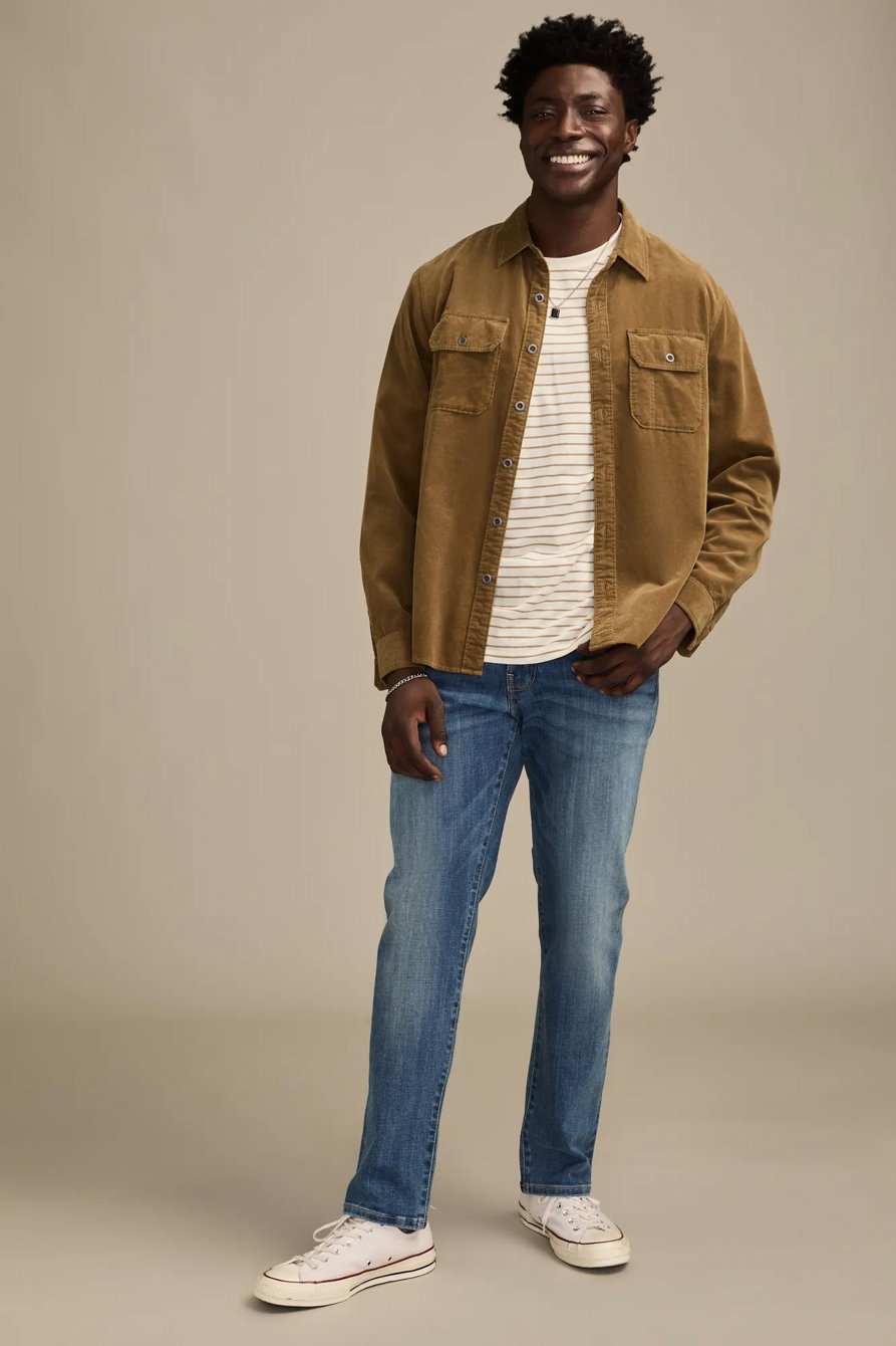 Image of Lucky Brand 410 Athletic Straight - Men's Pants Denim Straight Leg Jeans in Helios