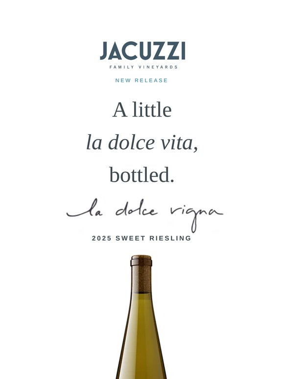 New release alert: La Dolce Vigna Riesling