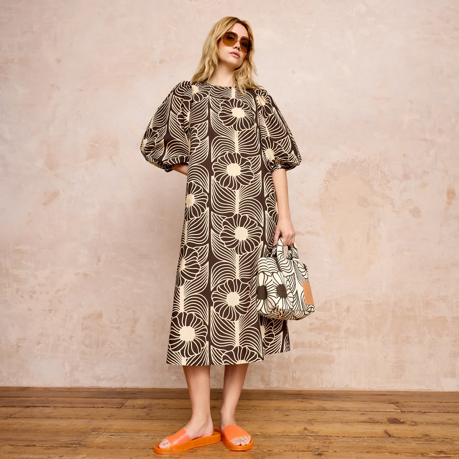 Image of Bella Puff Sleeve Dress - Moonflower