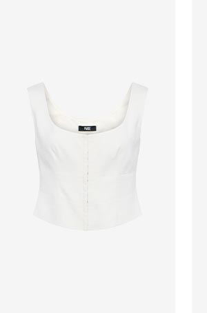 Carra Top in Bone.