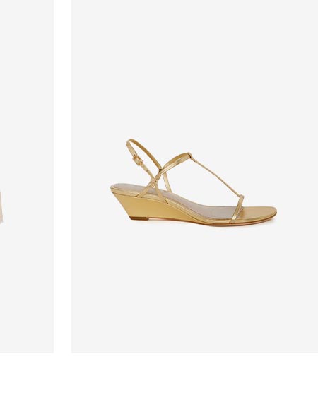 Daryn Wedge in Gold Leather.