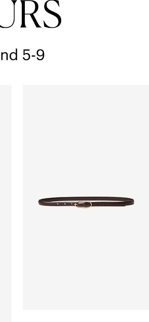 Office Hours - Take this look for your 9-5 and 5-9. Featuring the Quincy Belt in Coffee Leather.