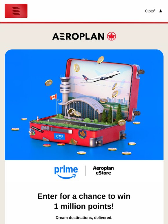 Enter for a chance to win 1 million points with Amazon Canada