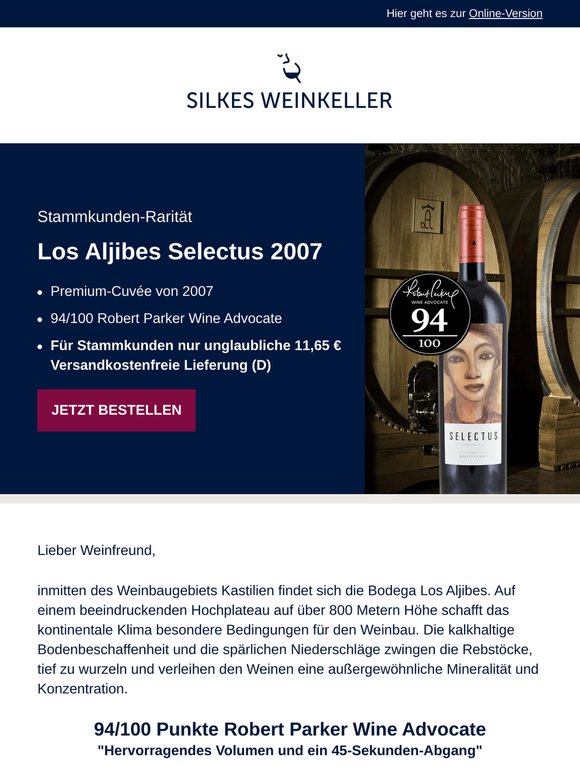 Rarität von 2007: Los Aljibes Selectus 30 % reduziert!