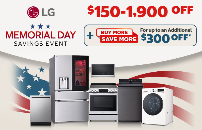 LG Appliances $150-$1900 OFF