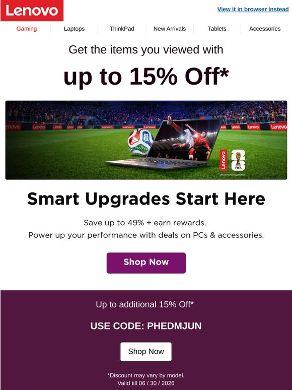 Do you like Lenovo LOQ 15IPH11 ? 🎇Look again + up to 15% Off* are still available!