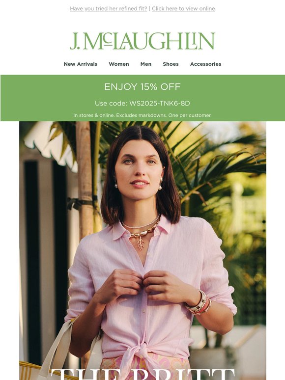 Meet Britt: The only linen shirt.