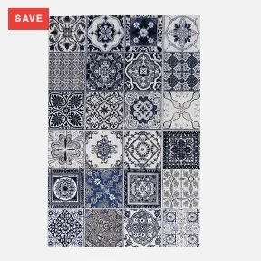 Fotakis Rugs & Floors Modas Traditional Portuguese Tile Vinyl Rug