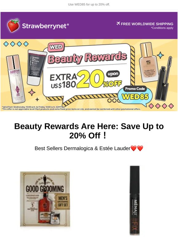 🎉Beauty Rewards Are Here: Save Up to 20% Off！ 