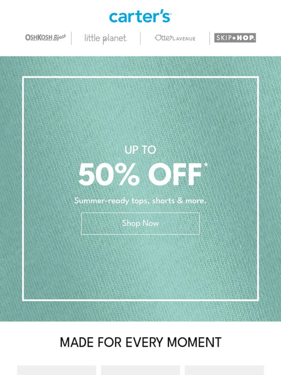 Up to 50% off* ☀️😎✨🫶