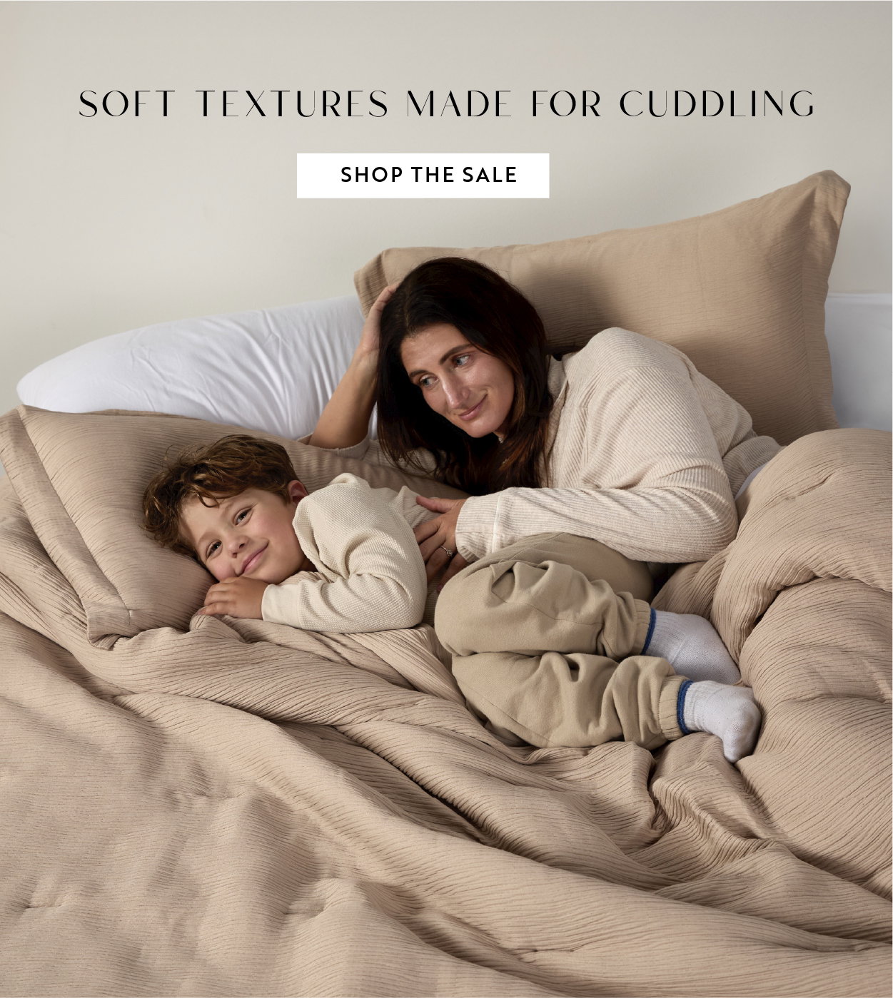 Soft textures made for cuddling - Shop the sale.