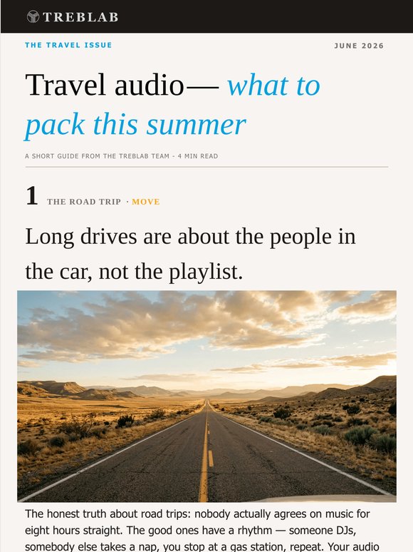Travel audio — what to pack this summer