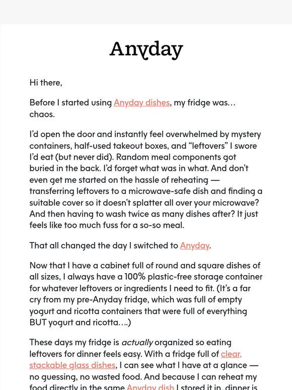 How I learned to love leftovers…