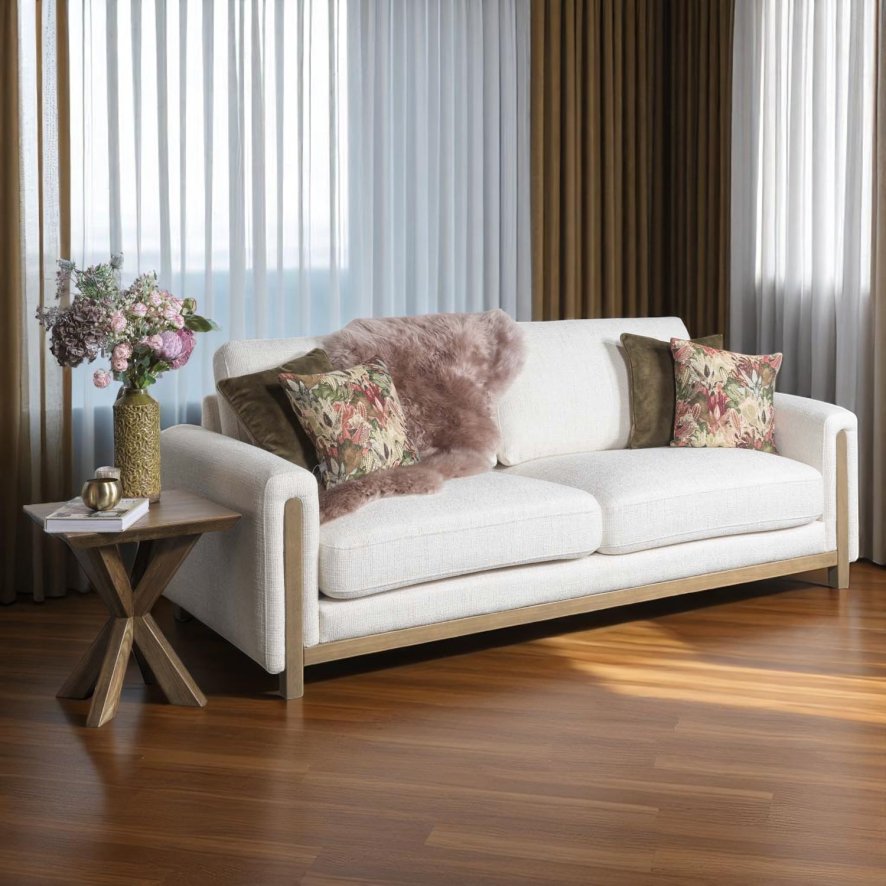 Image of Eden 3 Seater Sofa - Cream