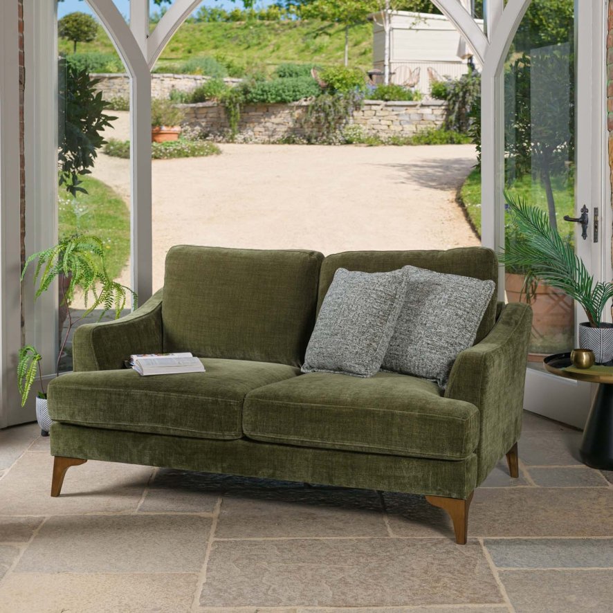 Image of Willow 2 Seater Loveseat in Olive Green