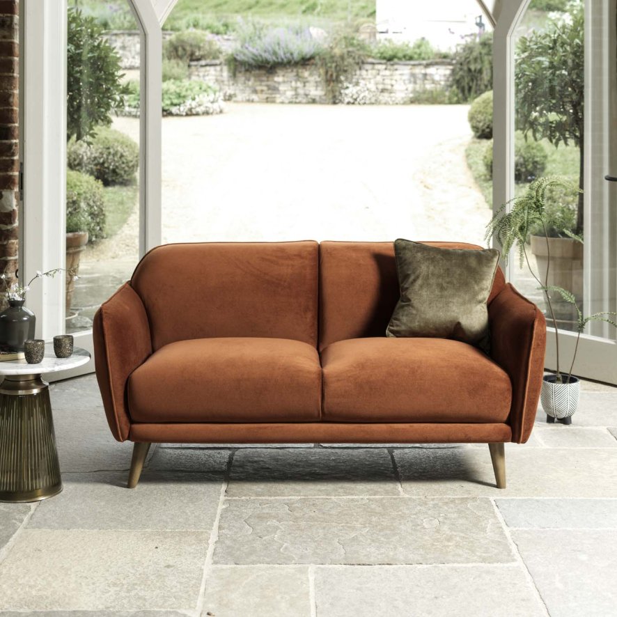 Image of Tamar 2 Seater Sofa in Burnt Orange