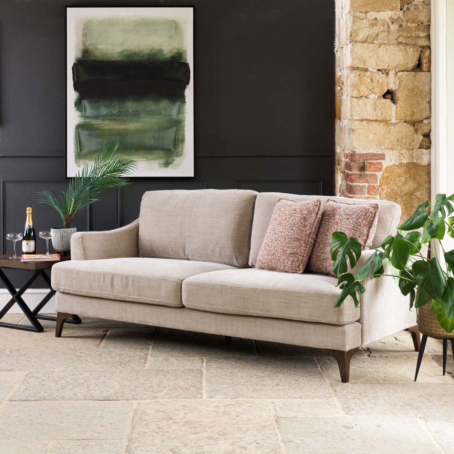 Image of Willow 3 Seater Sofa in Mushroom