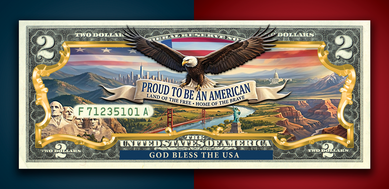 Proud to be an American $2 Bill