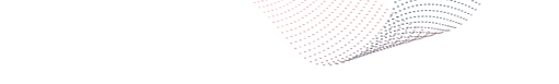Abstract pattern of small, gradient-colored dots on a black background, forming a curved shape.