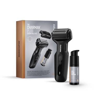 Manscaped The Chairman Plus Essentials Kit, Electric Foil Face Shaver and S