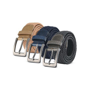 3-Pack: Men's Elastic Braided Stretch Belt
