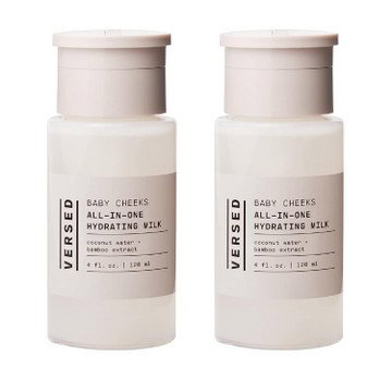 2-Pack Versed Skin Soothe Hydrating Milky Toner for Face - Nourishing Coconut Water with Algae & Bamboo Extracts, 4 oz