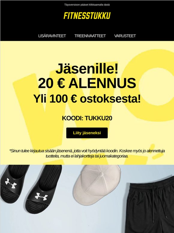 Treenaa kesän mukavimmissa vaatteissa! Jopa 20%