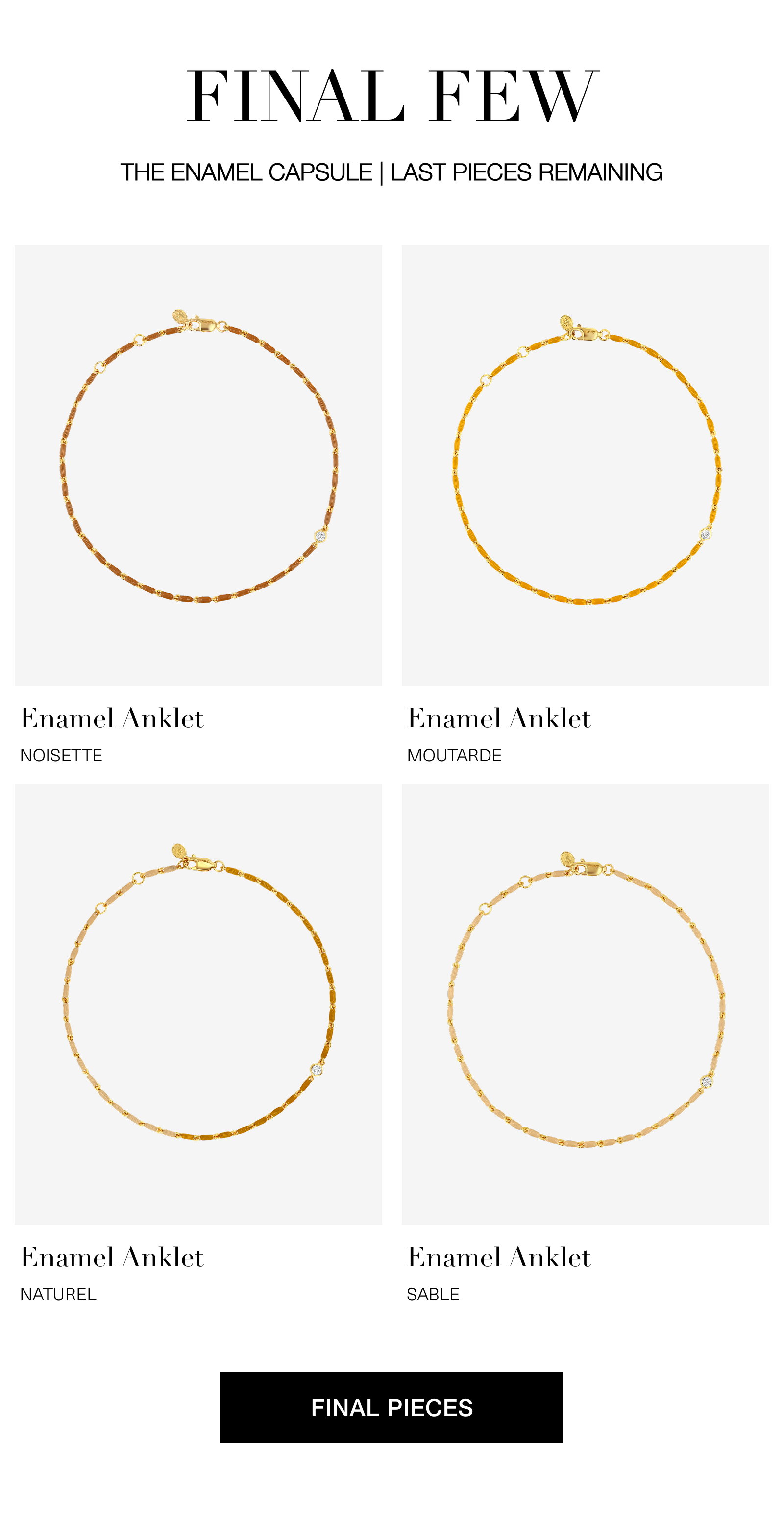 Shop the final few in the Enamel Capsule. Last pieces remaining!