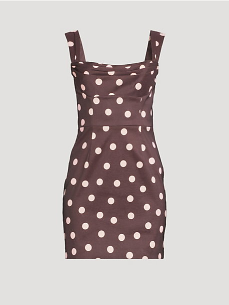 Vivianne Mini Dress In Polka Dot Print
