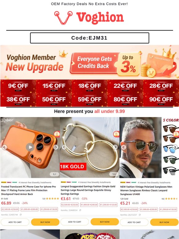  🛍️Under 9.99€ Delivered Deals Shop Now! [Coupon Inside]