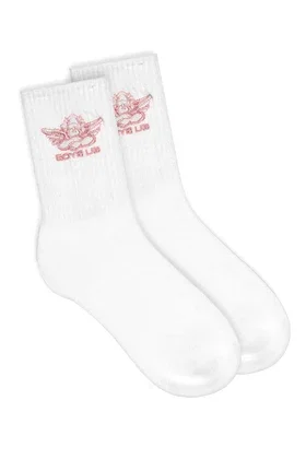 Boys Lie Pink Logo Socks