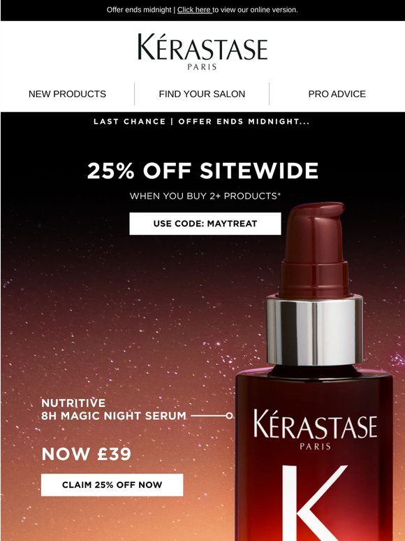 Last chance for 25% OFF sitewide...
