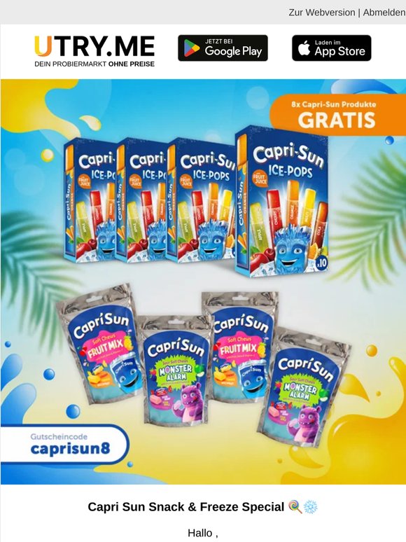 Gratis Capri Sun Highlights zu deiner Probierbox 😍