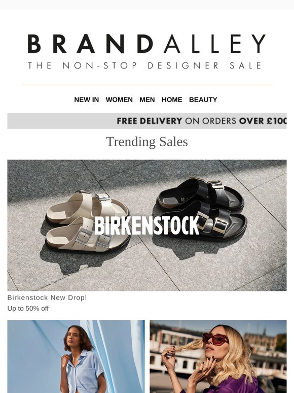 Shop up to 70% off Birkenstock, Adrianna Papell, Swarovski, Passenger and more