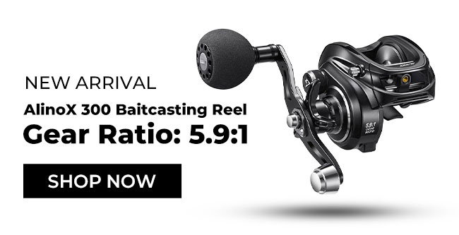 AlinoX 300 Baitcasting Reel Gear Ratio: 5.9:1
