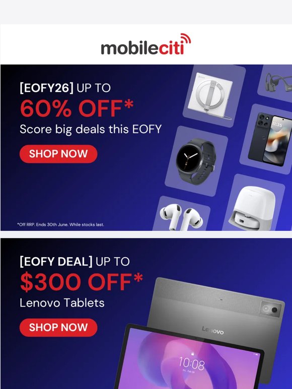 EOFY Sale Starts Now! Up to 60% off
