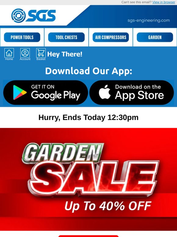 Hurry, Garden Sale Ends Today 12:30 At SGS