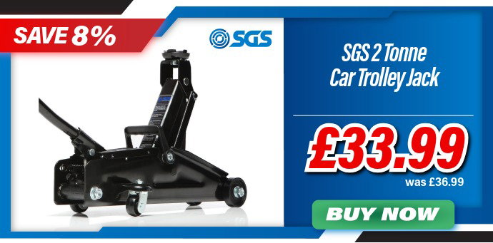 SGS 2 Tonne Car Trolley Jack