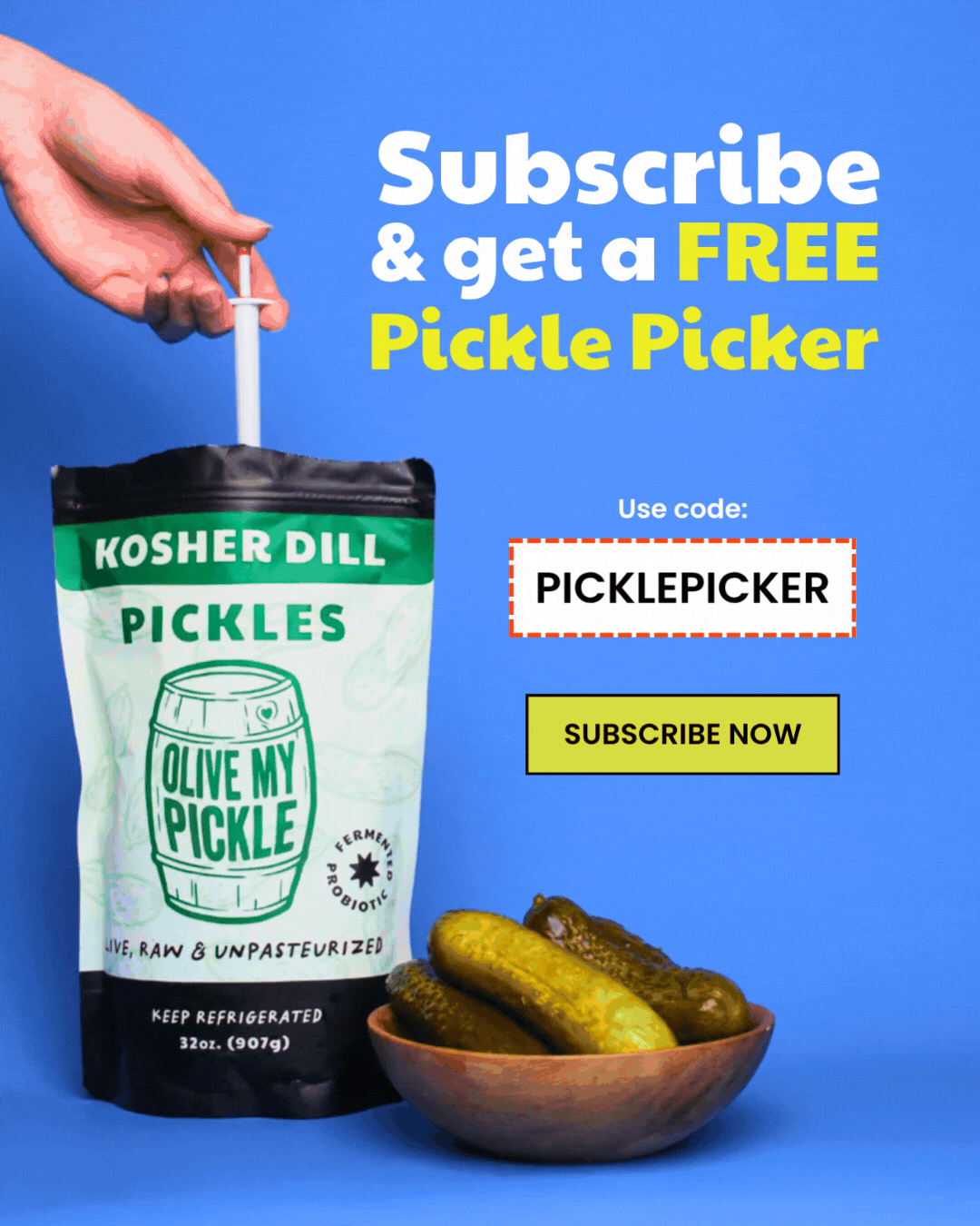 Subscribe & get a FREE Pickle Picker