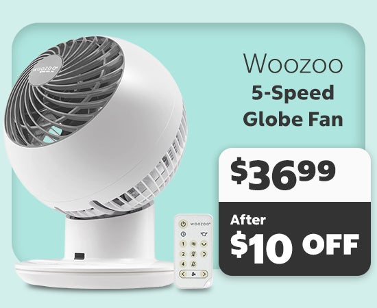Woozoo 5-Speed Globe Fan. $46.99