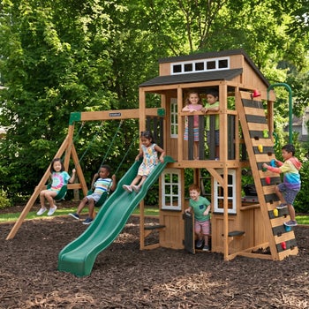 KidKraft Woodhaven Overlook Swing Set, Do-it-Yourself