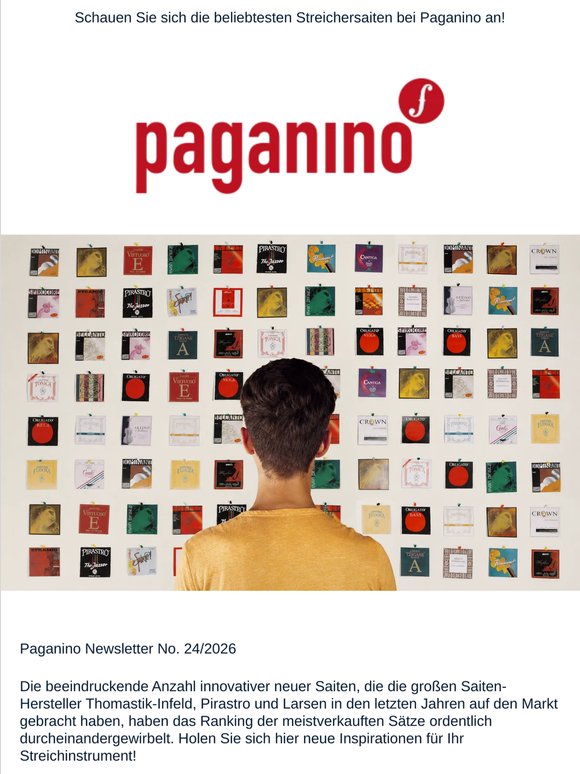 Streichersaiten: die Topseller bei Paganino